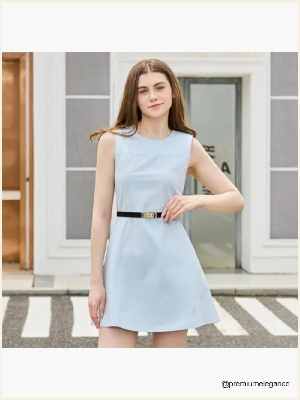 Skinny Leather Belt with Turn-Lock Buckle, Adjustable Thin Waist Belt for
